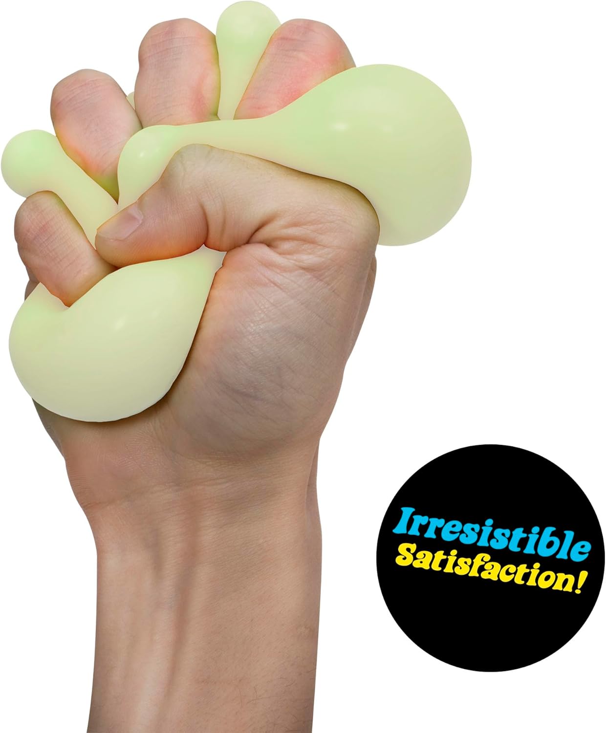 Schylling NeeDoh Glow in The Dark - Sensory Squeeze Toy - Gratifying Glowing Glob - 2.5 Wide - Glow in The Dark (Pack of 1) - Image 5