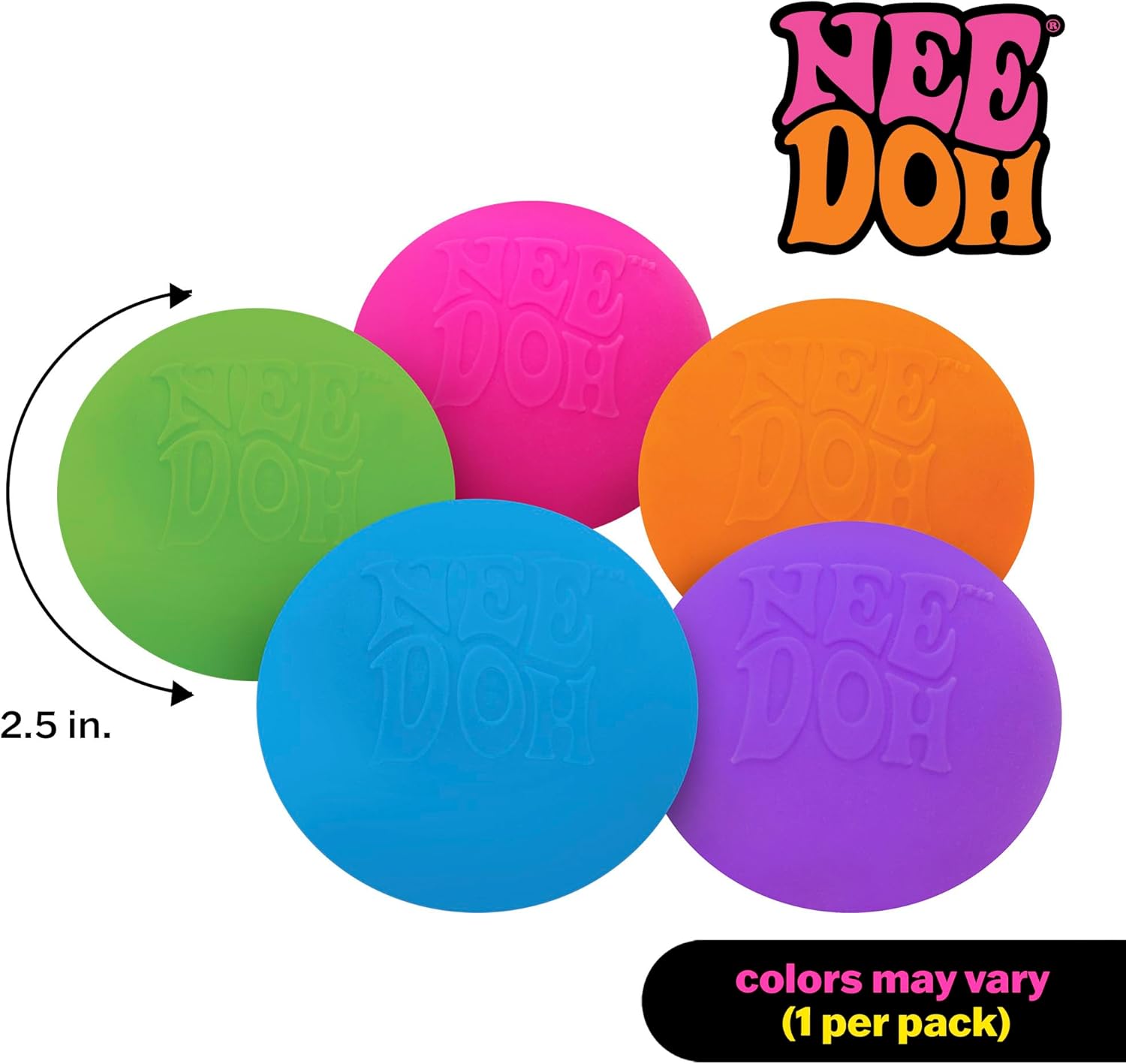 Schylling NeeDoh Original - Sensory Fidget Toy - Assorted Colors - Ages 3 to Adult . 1 Count ( Pack of 1) - Image 5
